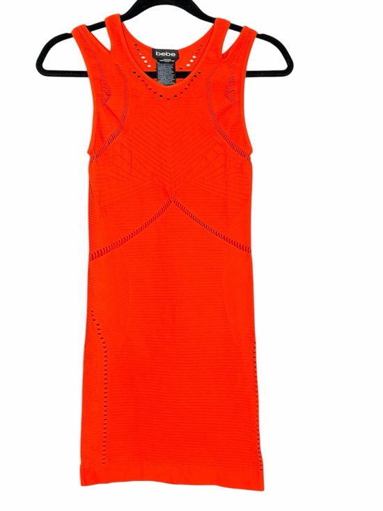 bebe Dresses & Skirts - bebe Bright Orange Sleeveless Bodycon Mini Dress Size PS
